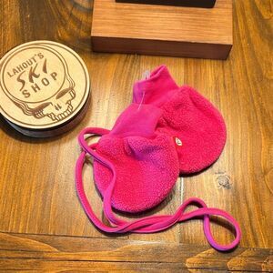 Zutano Pink Fleece Baby Mittens